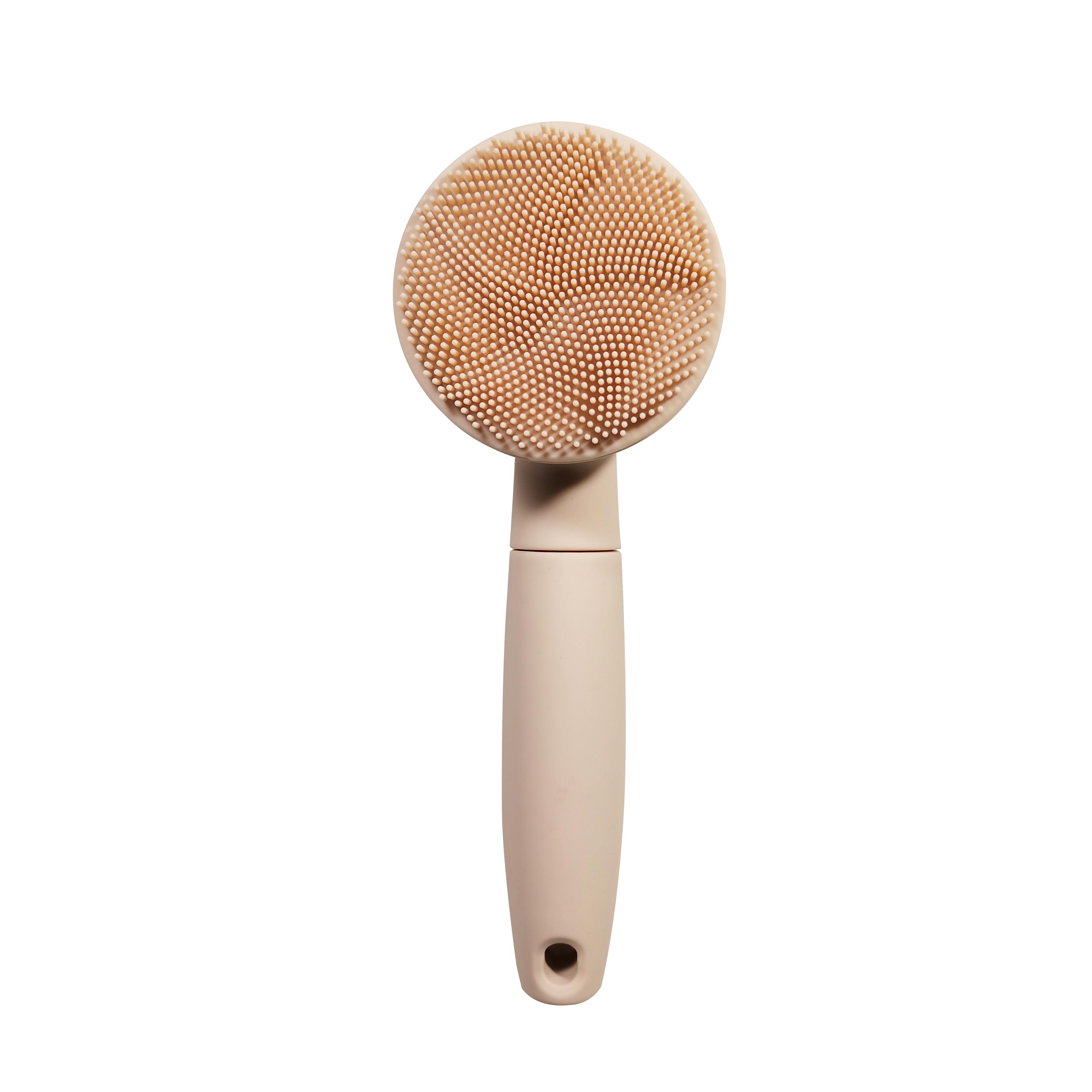 Electric Handheld Skin-friendly Silicone Massage Bath Brush Professional Rub Back Wash Scrub Body Scrubber Usb Recharge золотой