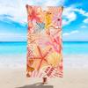 Watercolor Ocean Sea Creatures Beach Towel Blue Turtle Octopus Jellyfish Starfish Print Soft Absorbent Quick Dry Towel for Beach