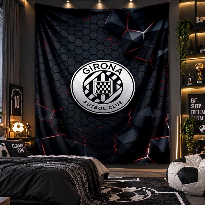 Wall Hanging Tapestry Girona FC Print Cloth for Living Room Bedroom Home Decor