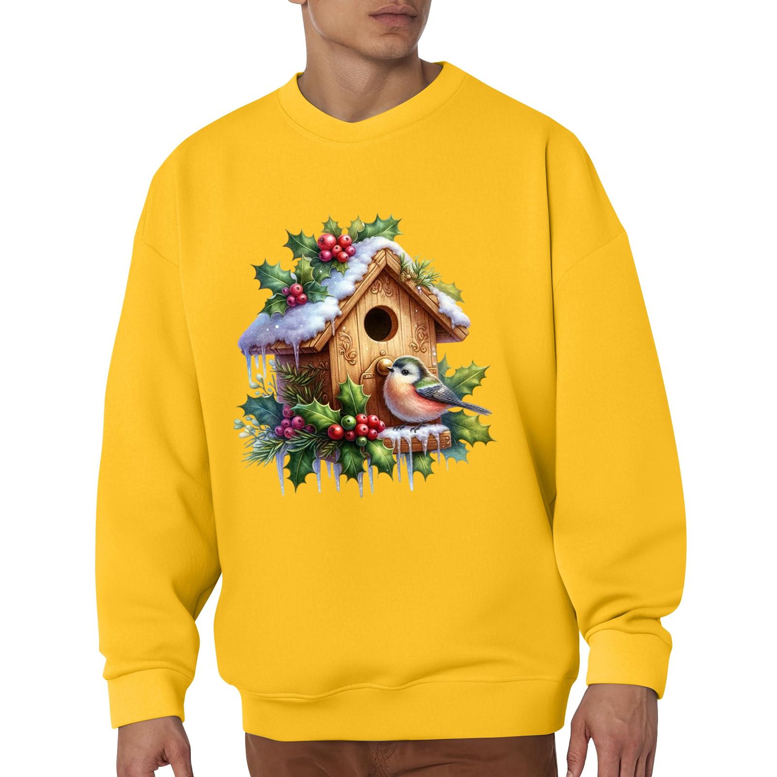 

Чоловічий худі, світшот контрастного кольору, спортивна повсякденна куртка XL жовтий