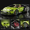 2209PCS Green Sports Car Construction Bricks Playthings Model Sports Car Assemble Blocks Toy Sets Ideal For Kid Desktop Ornament Gifts