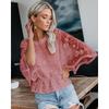 Nuova Moda Pizzo Estate Camicetta Donna Manica Corta Larga Camicia Manica a Pipistrello Top Larghi da Donna Scollo a O Tinta Unita Elegante Slim Fit Abbigliamento da Ufficio