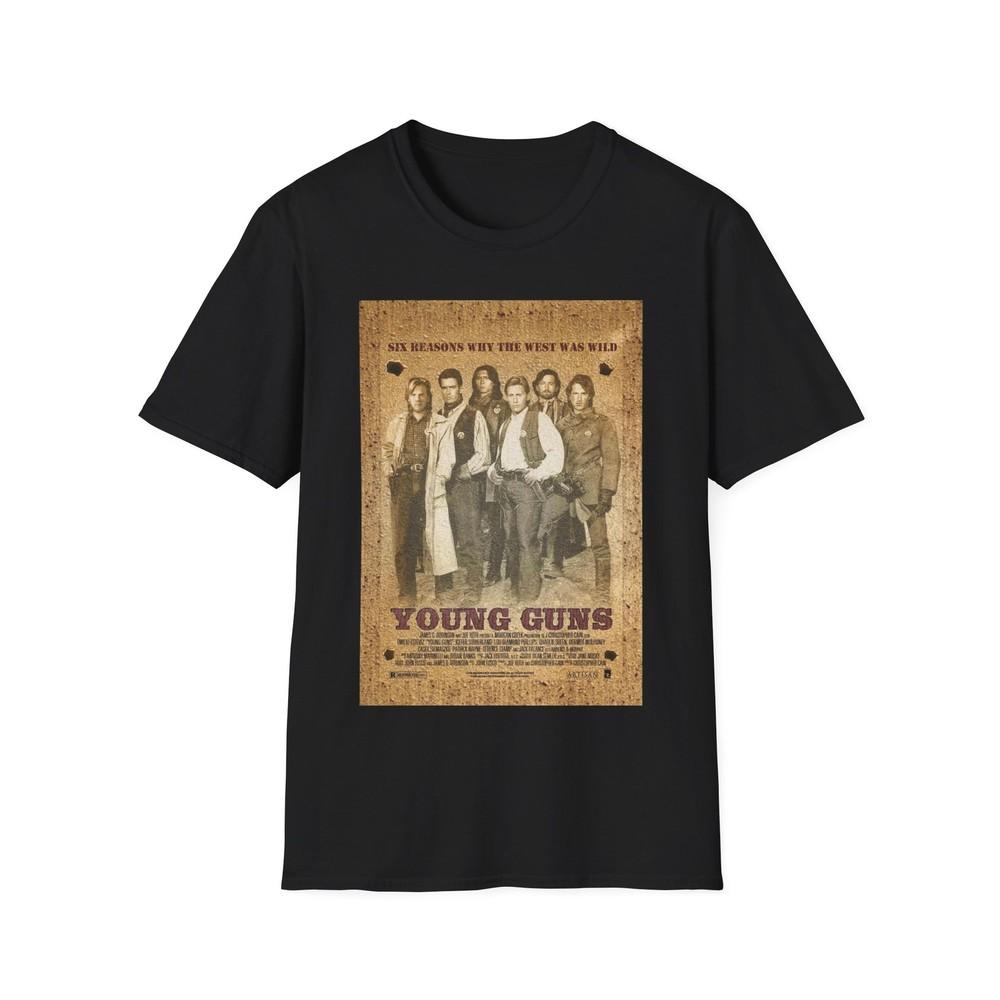Young Guns 1988 Movie Poster T-Shirt Billy the Kid Unisex T-Shirt XXXL