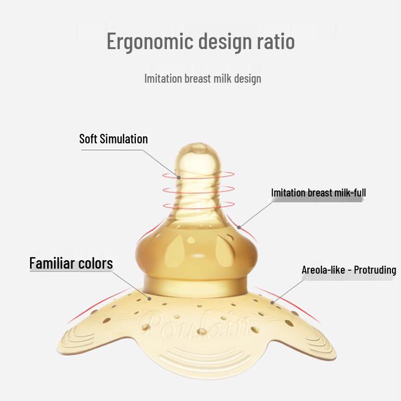 Silicone Anti-Bite Nipple Shields for Breastfeeding and Weaning - Soft Large Size