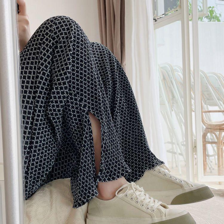 High Waist Split Wide Leg Pants for Women Straight Thin Pants Plus Size Women's Summer Casual Pants