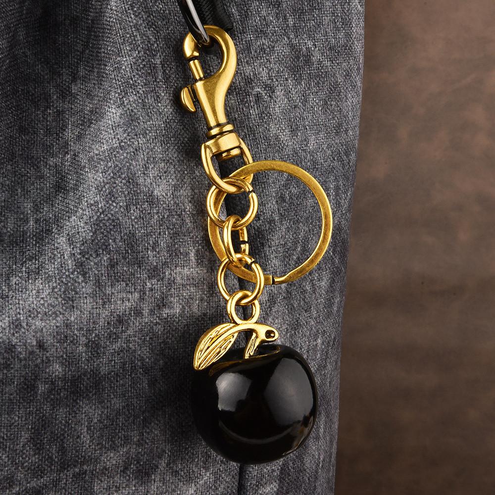 

Подвеска-брелок для женщин с дизайном из фруктов в смоле Модный ювелирный аксессуар чёрный