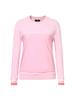 WIDEANGLE Co Woven Mix Relaxed Fit Round Neck Sweatshirt L_Pink