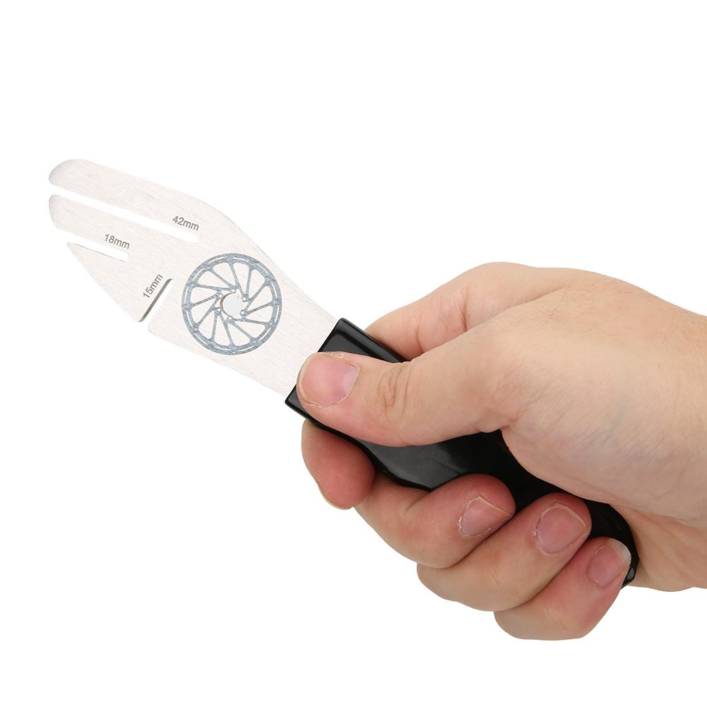 Stainless Steel Bike Brake Disc Brake Pad Repairing Adjustment Truing Tool Adjusting Wrench