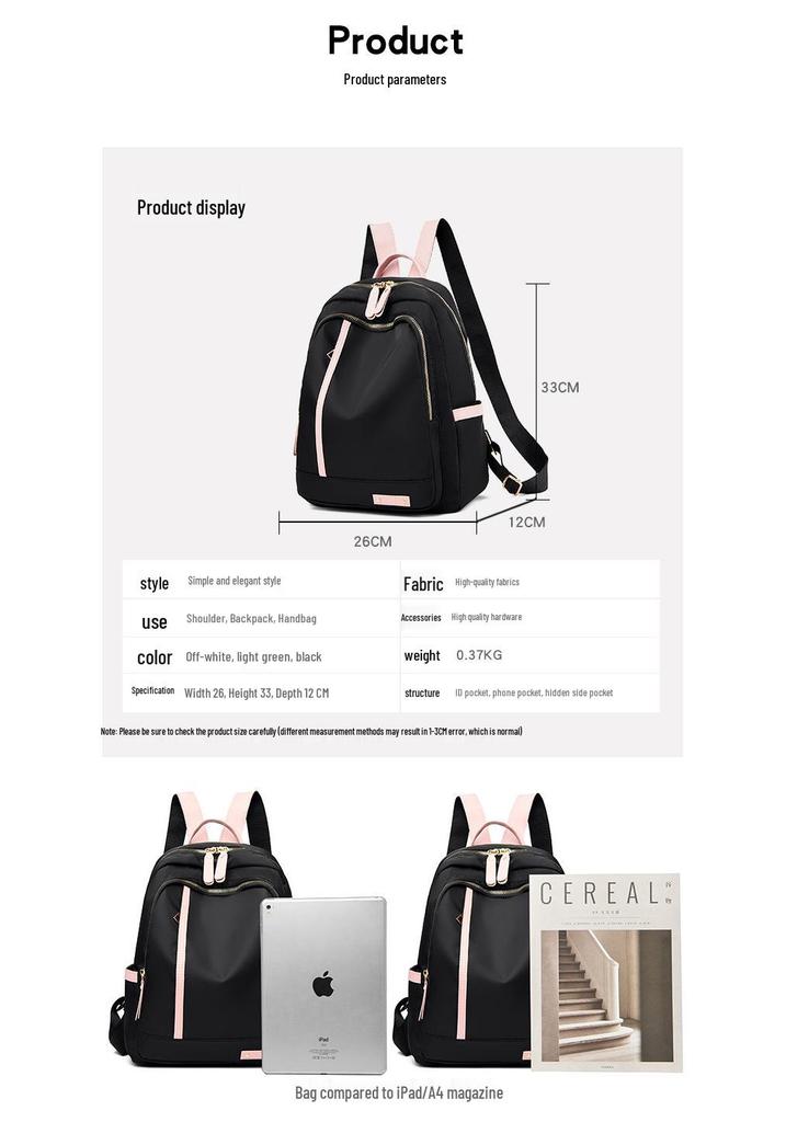 Women's Korean Style Large Capacity Double Shoulder Backpack - Casual, Stylish, Versatile Travel Bag for Students