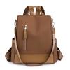 Schoolbag backpack women pu fabric texture commuting large capacity waterproof travel anti-theft backpack niche retro Baigou bag