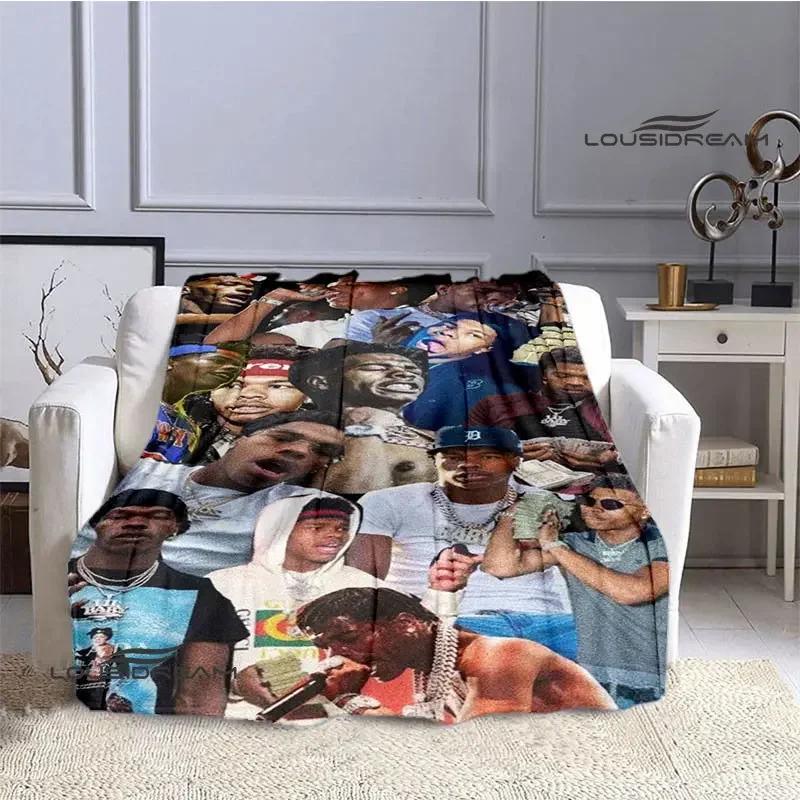 Hip -hop Singer Lil Baby Printing Blanket Picnic Blanket Warm Flannel Blankets Bed Linings Blankets for Beds Birthday Gift