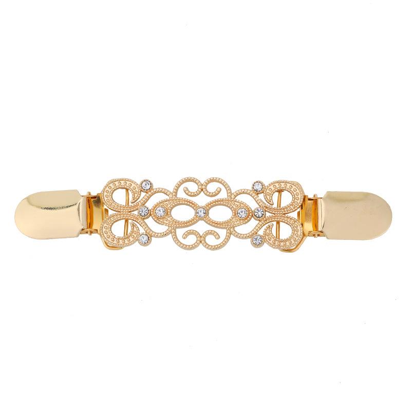 European Style Metal Clips for Clothing Classic Pattern Metal Retainer Clip Woman's Sweater Scarf Accessories