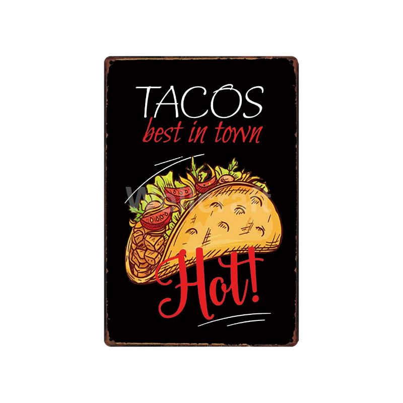 [ WellCraft ] Fast Food Hot Dog Ice Cream Pizza Coffee Metal Sign Wall Plate Pub Bar Vintage Painting Personality Decor LT-1723