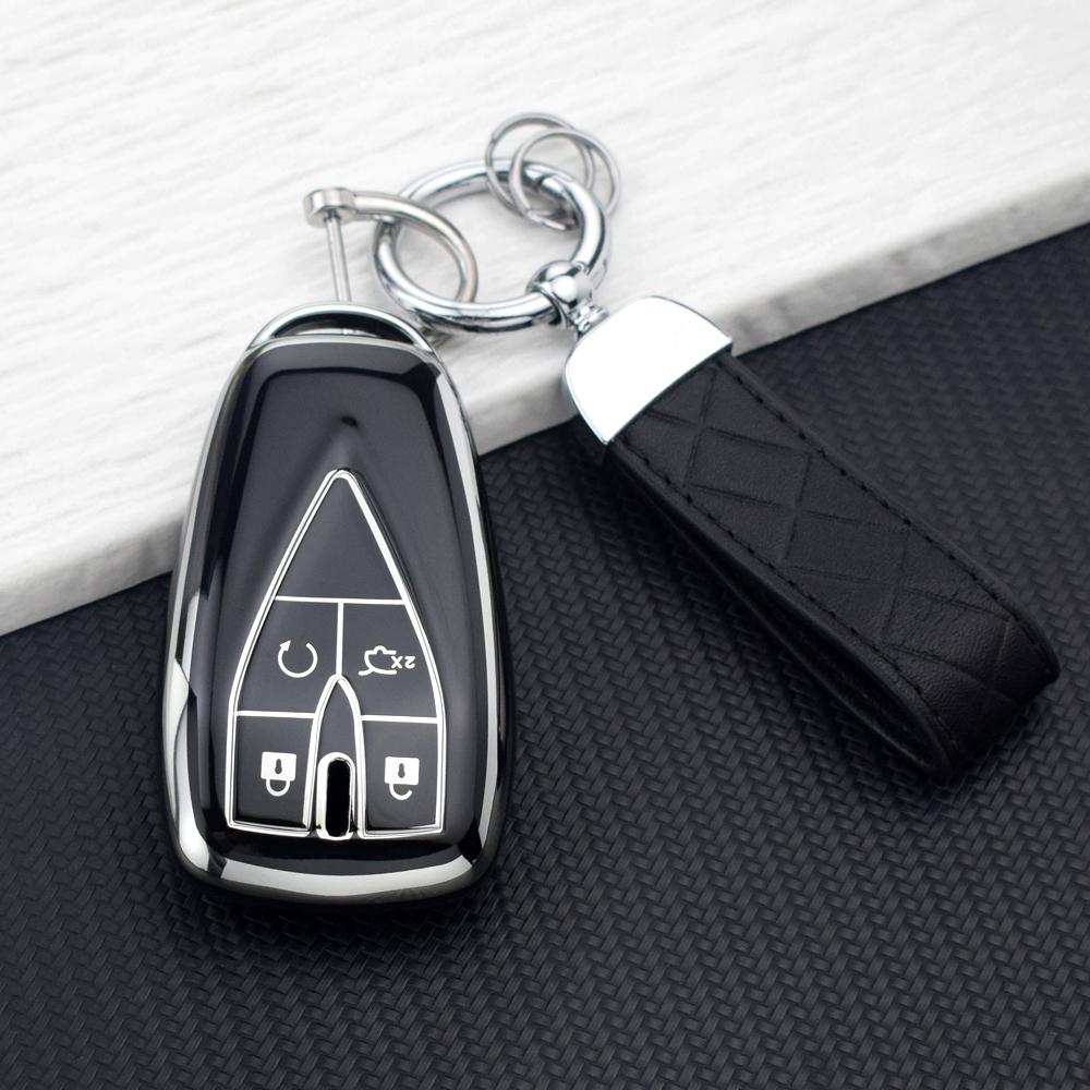 Anti-Scratch Key Cover For Changan Cs75 Plus Cs55 Plus Cs35 Plus Unit Unik Oshan X7 X5  Tpu 3/4/5 Buttons Car Key Case Keychain