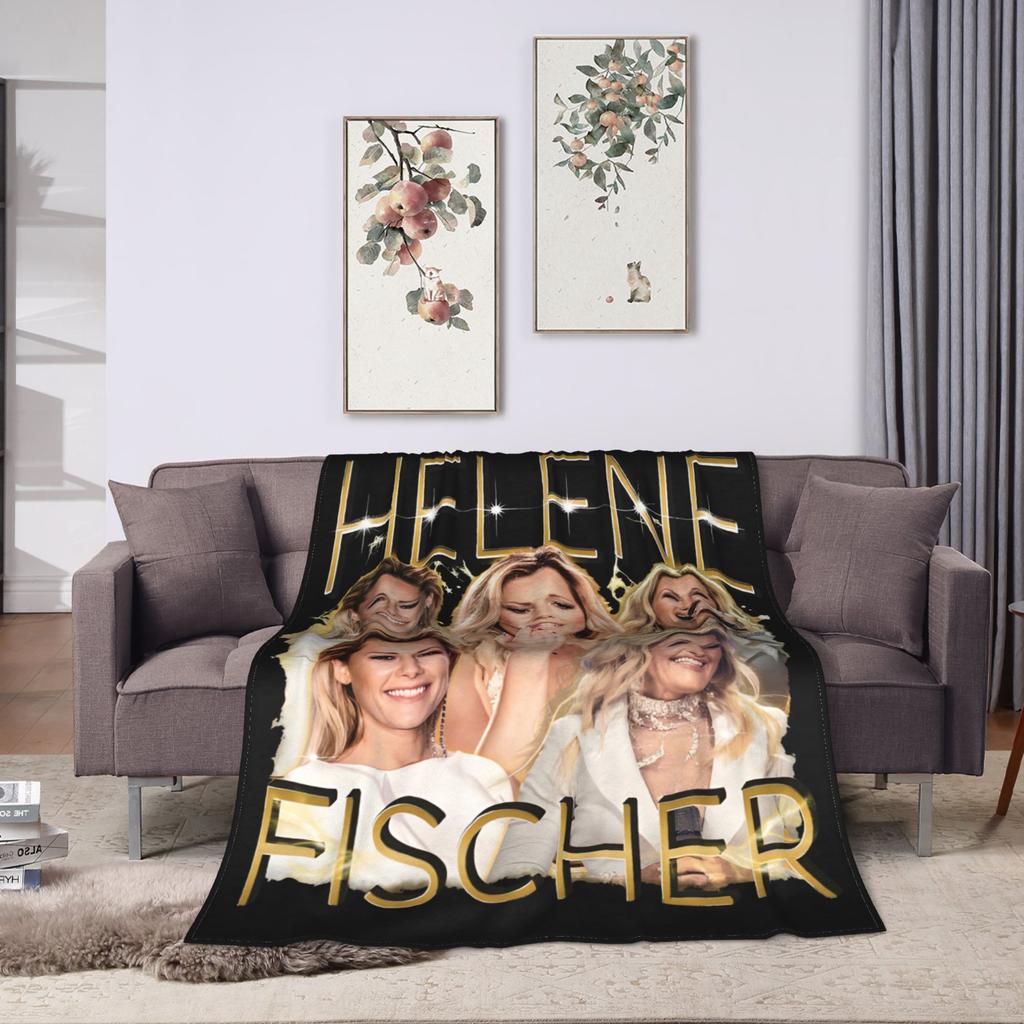 Helene Fischer Deutsche Sängerin Plüschdecke Kinder Flanell Überwurfdecke Für Wohnzimmer Super Weich Design Qualität Tagesdecke