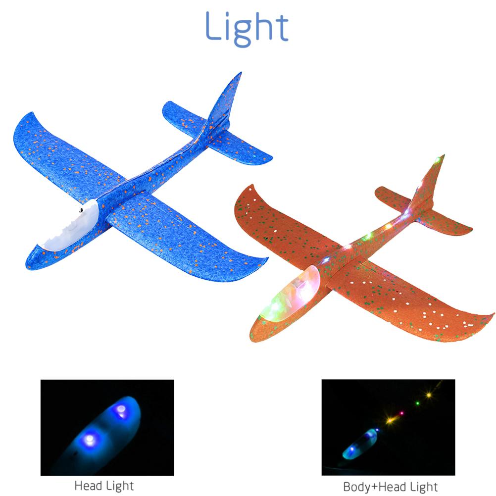Hand Launched Foam Airplane Glider EPP Foam Boomerang Children S Model Airplane Toy (head Light Up)