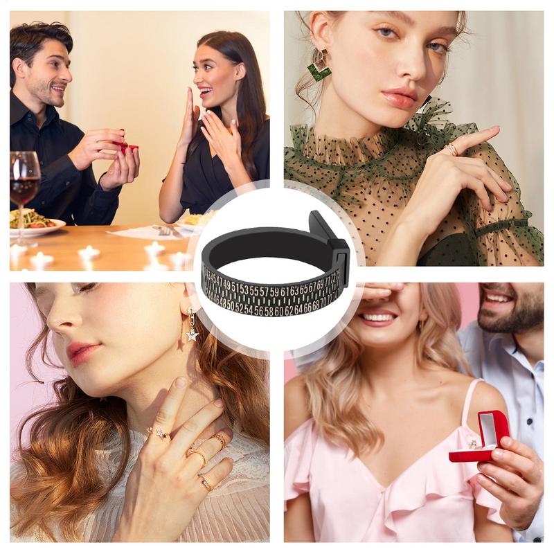 UK/US/EU/HK/JP Ring Sizer Finger Circumference Size Measurement Belt Measuring Reusable Finger Size Gauge Jewelry Sizing Tool