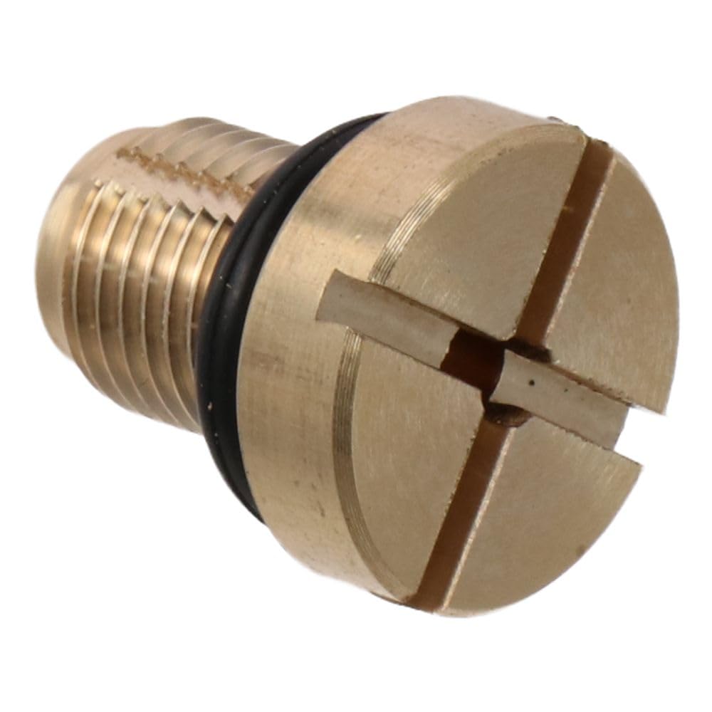 Qicarkey Radiator Expansion Tank Bleeder Screw, Brass Reservoir Plug Bleeder Screw with Rubber