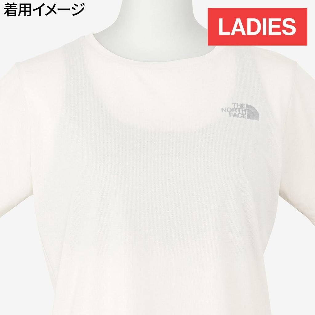The North Face Short Sleeve GTD Melange Crew Grayish Size L Women's Jacket, Moisture-Wicking, Quick-Drying, Antibacterial, Odor-Resistant,