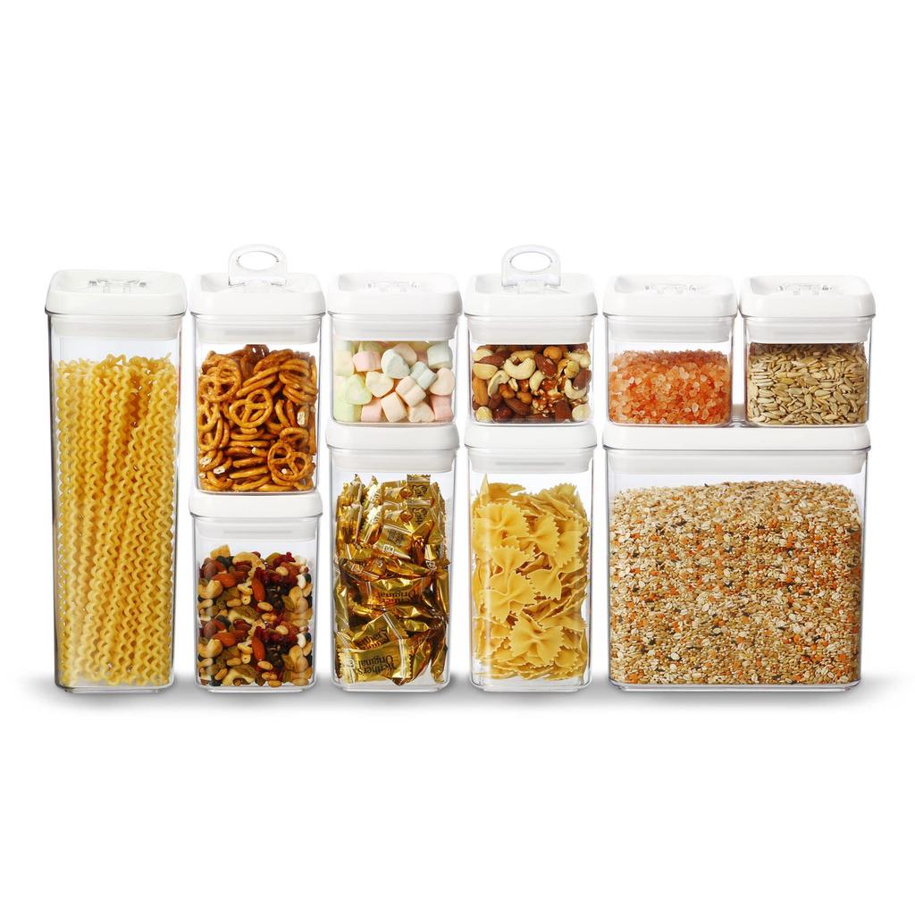 Food Storage Jar with Lid Kitchen Container Kitchen Organizer Stackable Dustproof Moisture Resistant Kitchen Accessorie