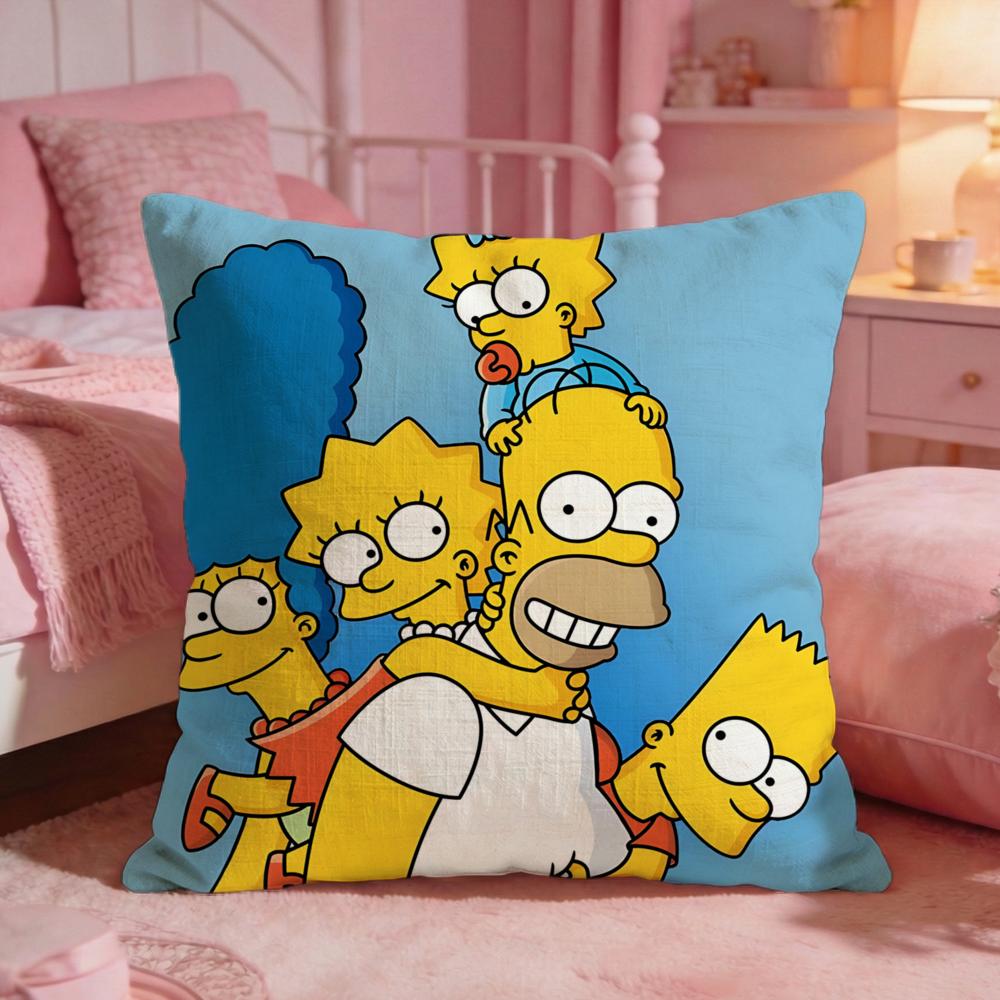 The SSimpsonss Funny Anime Cushion Cover Premium Comfort Reversible Pillow Cove Two In One Design For Any Room  Car Interior