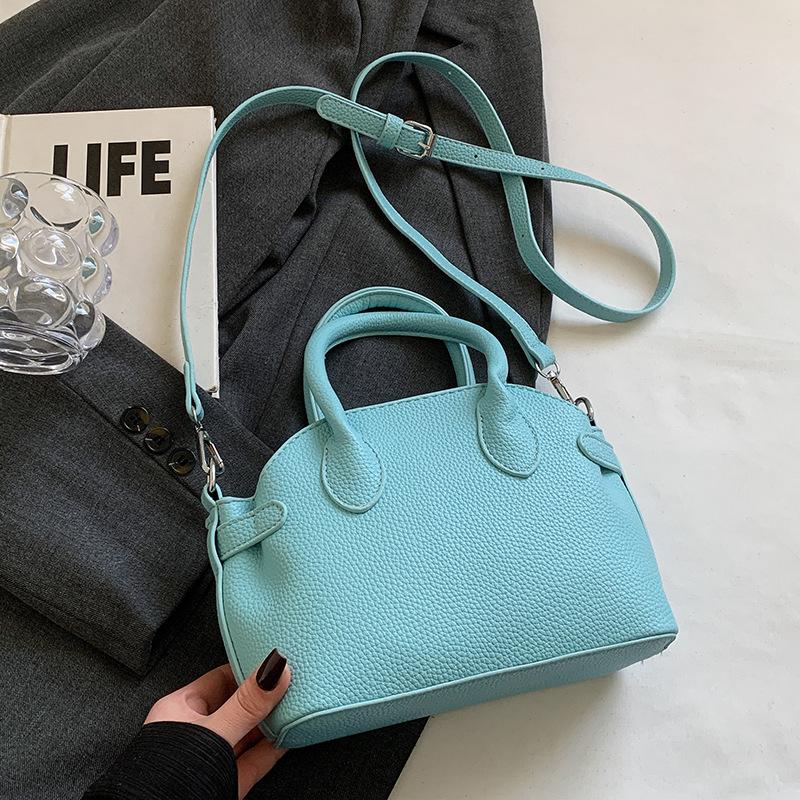 Spring and summer popular Korean version niche sweet lychee pattern portable shell bag fashionable simple style commuter versatile messenger bag