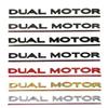 DUAL MOTOR Underlined Letters Emblem for Model Y 3 X S Car Styling High Performance Trunk Badge Sticker Chrome Black Red