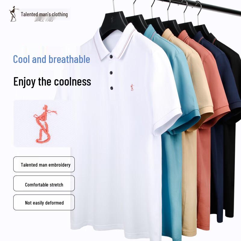 TRIES Men s Short Sleeve Pique Polo Shirt L