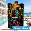 Custom Name Beetlejuice Horror  Beach Towel Microfiber Beach Towel, Lightweight and Quick-Dry, for Summer Travel, Swimming Pool Gift