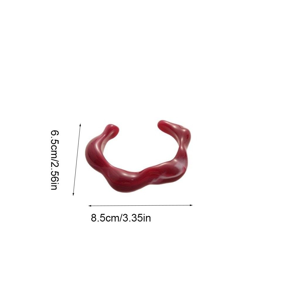 Irregular Resin Bangle Europe American Style Exaggerated Bracelet Unique Wide Open Bangle  Women