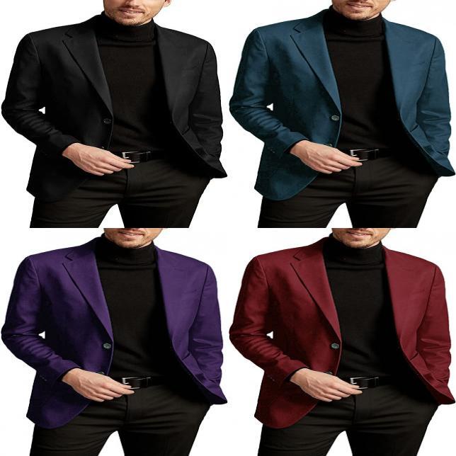 Ofis ve Günlük Giyim İçin Polyester Karışımlı Rahat Erkek Takım Hırka
