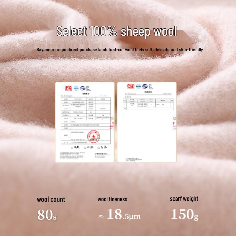 Hengyuanxiang Damen 100% Wolle Bestickter Schal Stola