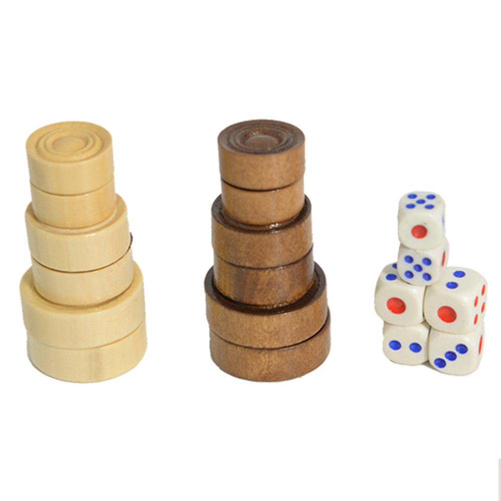 Set de Backgammon de Madera Premium: Portátil, Plegable, Varios Tamaños - Perfecto para Juegos Educativos, Casuales o de Fiesta