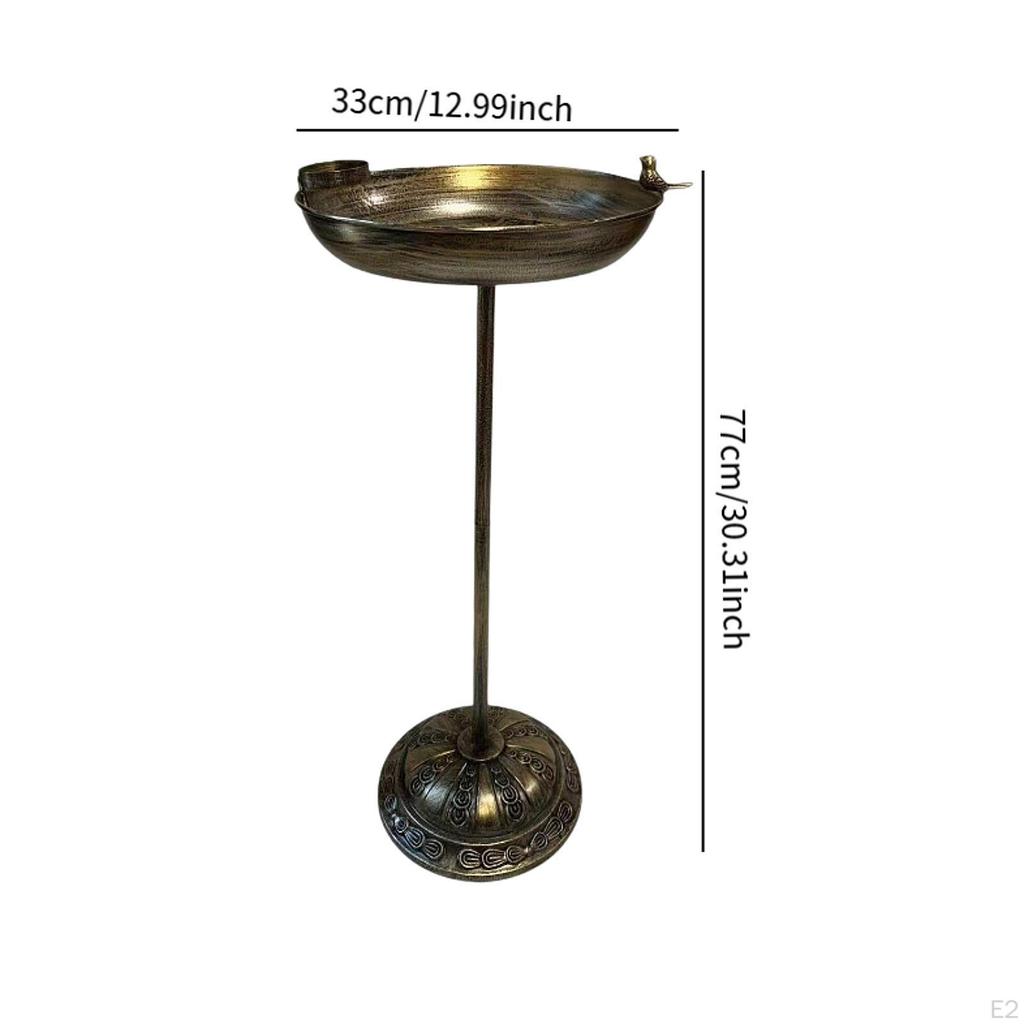 Garden Bird Bath Freestanding Birdbaths Lightweight Decoration Standing Feeder Bowls Outdoor