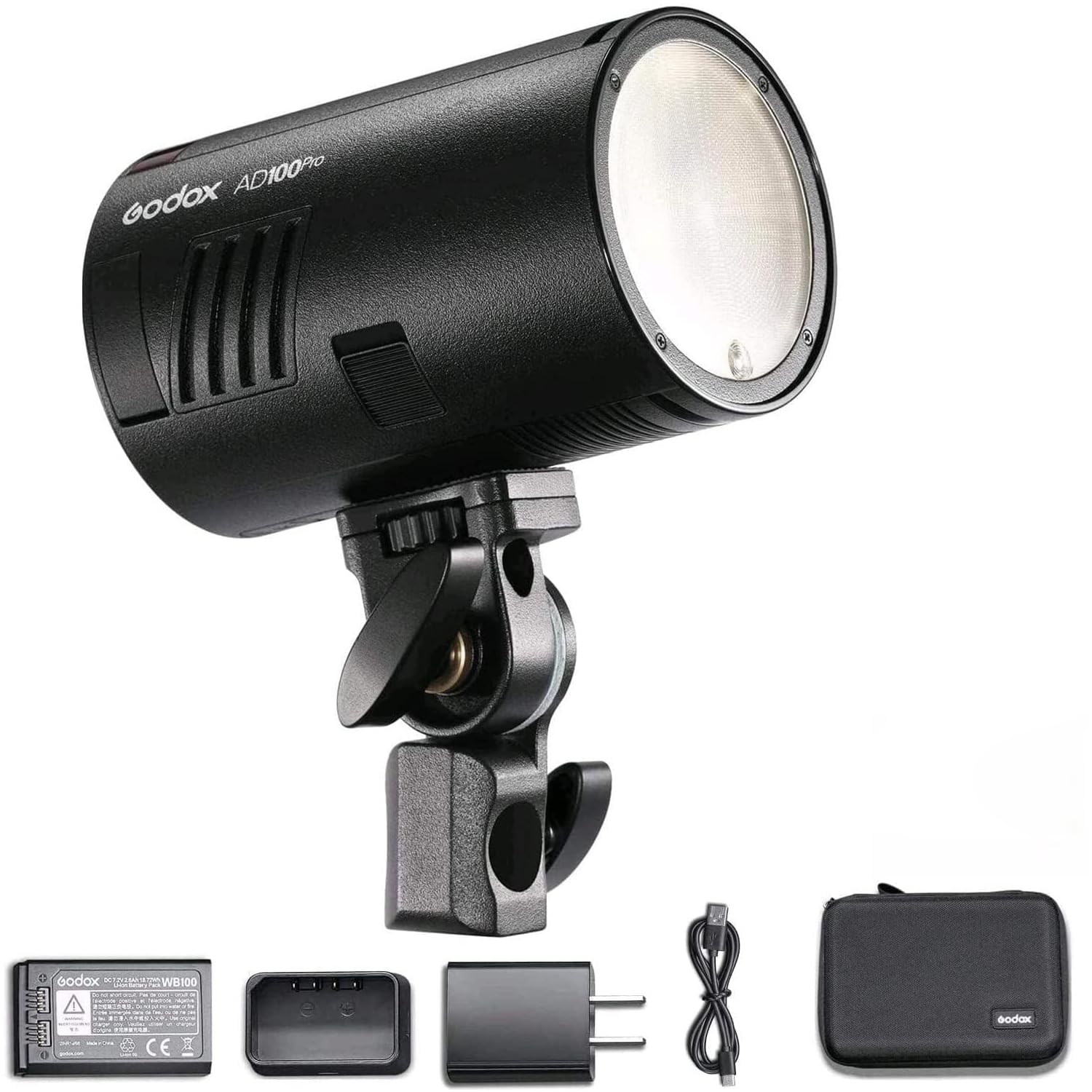 

Авторизований спалах Godox AD100PRO 100Ws з круглою головкою Monolight TTL HSS High Speed ​​Sync Recycling 360 Full Power Spall Compact [Godox Dealer] 2.4G