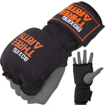 THREE ARMS Boxing Quick Bandages M Sizes Black Fits Hands Shock Absorbing Gel for Martial and Easy To Apply and Velcro Closure for and Durable and (S