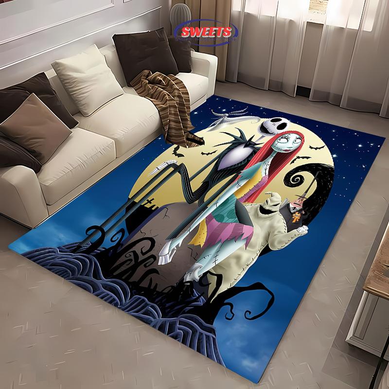 The Nightmare Before Christmas Carpet New Release! Anti-slip Sound Insulation, Rug for Living Room Bedroom, Durable Washable Mat