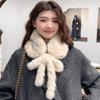 Women Soft Plush Scarf Winter Thicken Warm Faux Rabbit Fur Snood Scarves Outdoor Cold-Proof Neck Collar Neckerchief