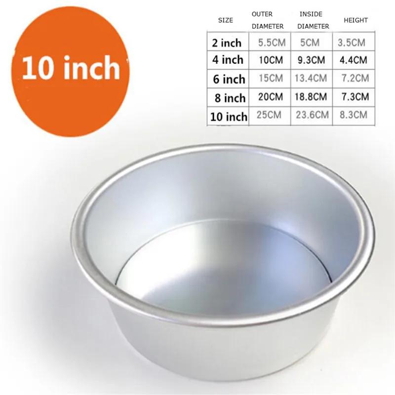 Molde redondo para hornear pasteles de fondo vivo de 6/8/10 pulgadas, antiadherente, para decoración de pan, para el hogar, cocina, horno, bandeja para hornear, 1 unidad