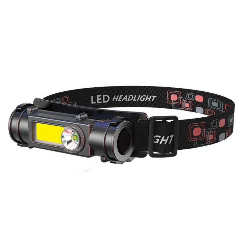 

Двойной источник света Налобный фонарик Cob Перезаряжаемый фонарь для рыбалки Шахтный фонарь Бытовой портативный сильный свет Налобный фонарь Открытый прожектор