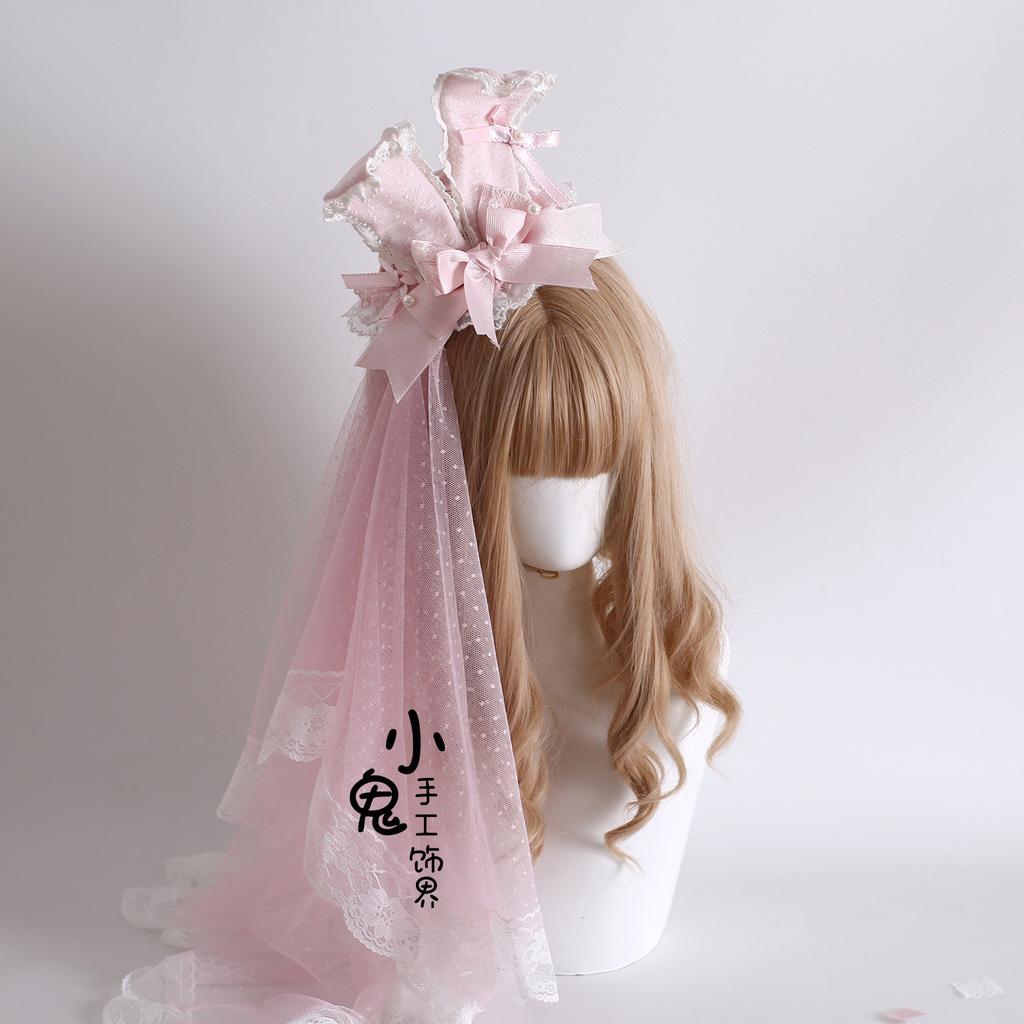 Headband Kc Flat Cap Lolita Original Hair Accessories Hairpin Bow Lace Rabbit Ear Headband
