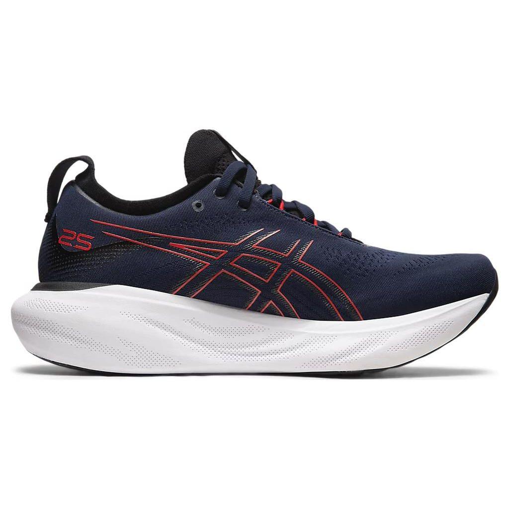 Asics Gel Nimbus 25 Midnight Electric Red Men Sneakers Blue 1011B547-401