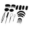 Hair Bump Inserts Tool Kit Hair Bump Sponge Padding Volume Insert Tools Styling Accessories for Girls Women 16pcs
