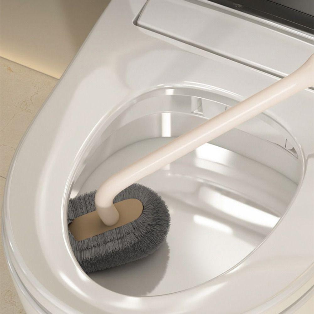 Elbow Bathroom Cleaning Brush Wall Hanging Floor Gap Cleaner Long Handle Toilet Brush Household