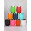 Wine Tumbler With Push Lid, Stemless Insulated Wine Glasses, Double Wall Vacuum Stainless Steel Travel Tumbler