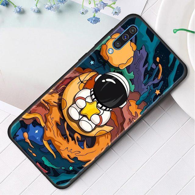Phone Shell For Samsung Galaxy A50 A70 A10 A20e A30 A40 A20s A10s A10e A80 A90 A60 A30s Case Cute Cartoon Astronaut