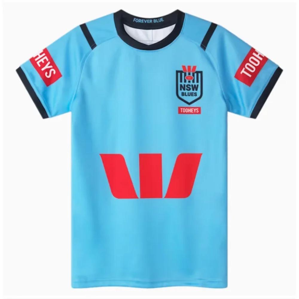 New Australian blue shirt training shirt, blue shirt men's rugby shirt, quick-drying breathable casual sportswear 3dt