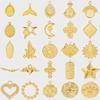 6pcs/Lot Evil Eye Heart Star Cross Vintage Pendant With Drilling Holes Stainless Steel Charms For Jewelry Making Bulk Blank Bail
