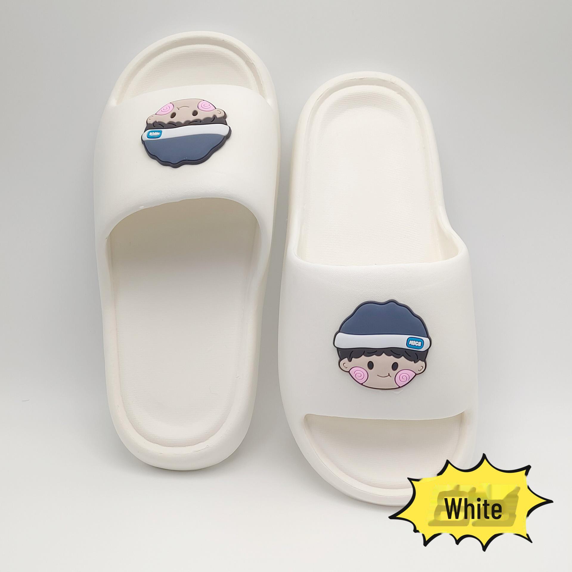 

Женские милые летние домашние парные тапочки: Очаровательная обувь для дома и ванной для мужчин и женщин Boy, 44-45 белый