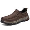 Fashion Shoes for Men's Fashion Versatile Non-slip Hiking Shoes Outdoor Comfortable Men's Loafers Wear-resistant Casual PU Leather Shoes